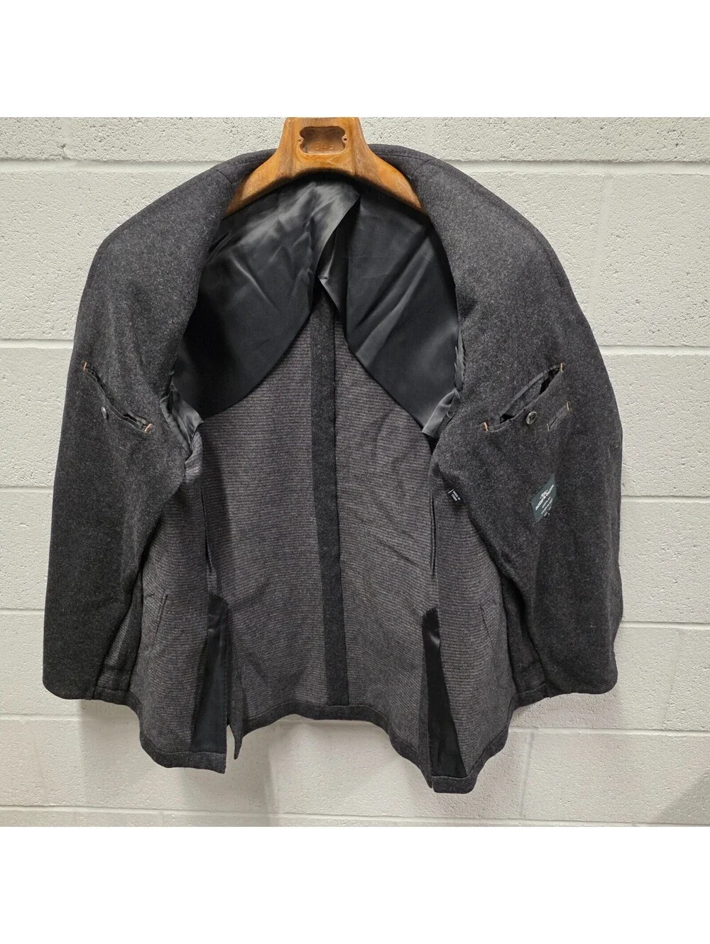 Rodd & Gunn Blazer Sport Coat Mens L Wool Blend Grey Herringbone Classic Fit